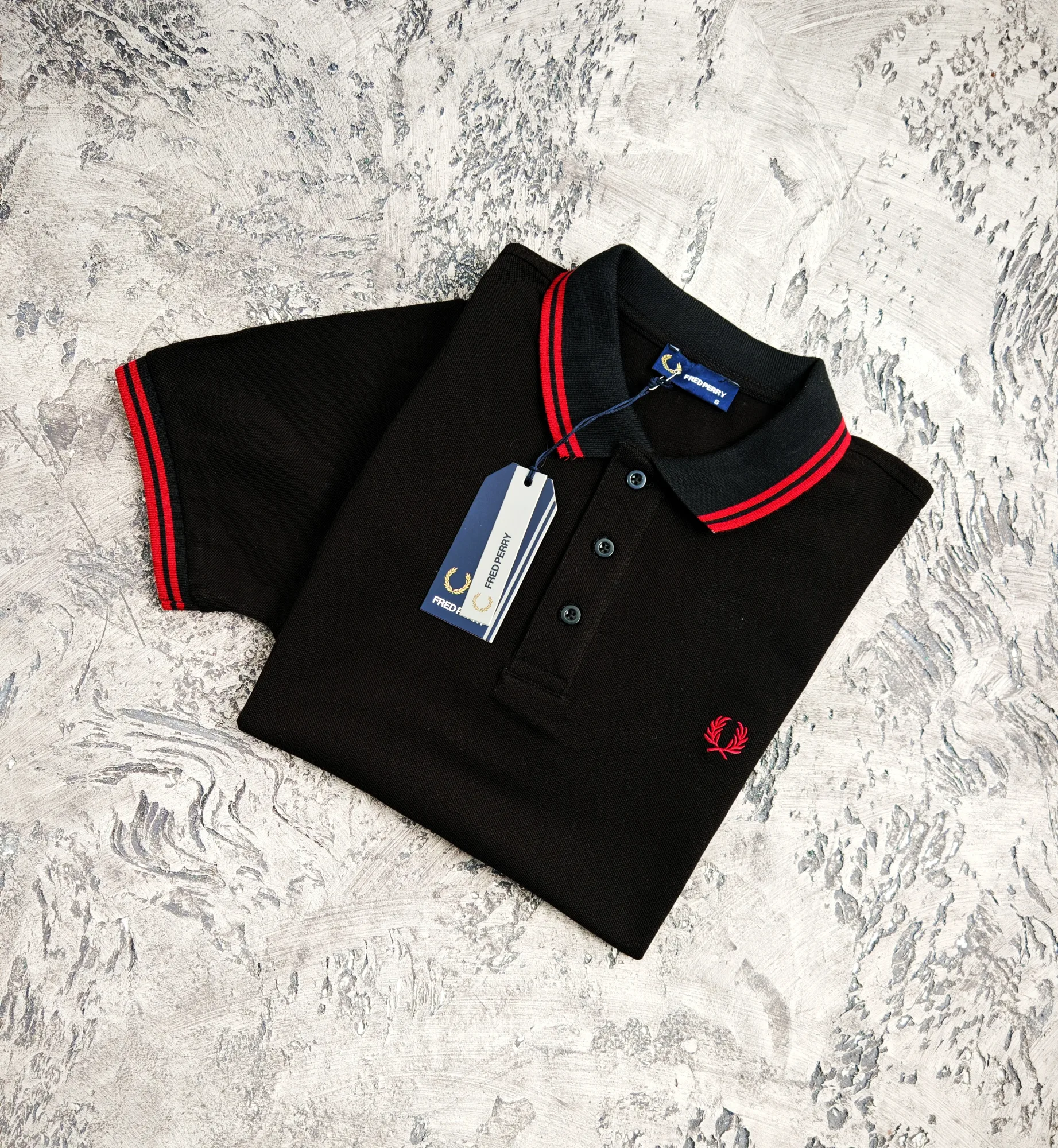 Fred Perry polo majica crna — slika 2