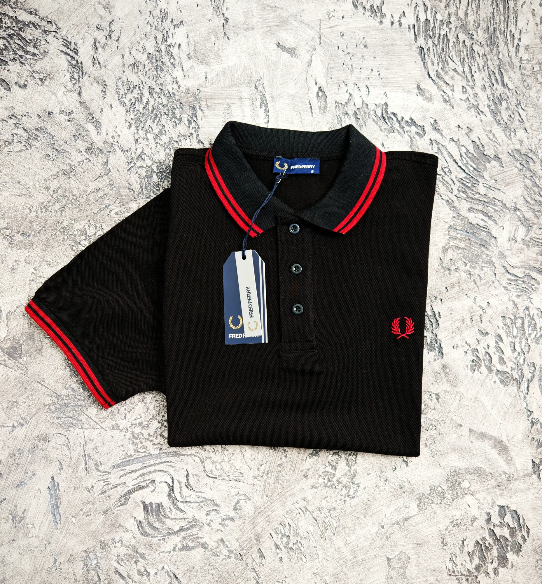 Fred Perry polo majica crna — slika 3