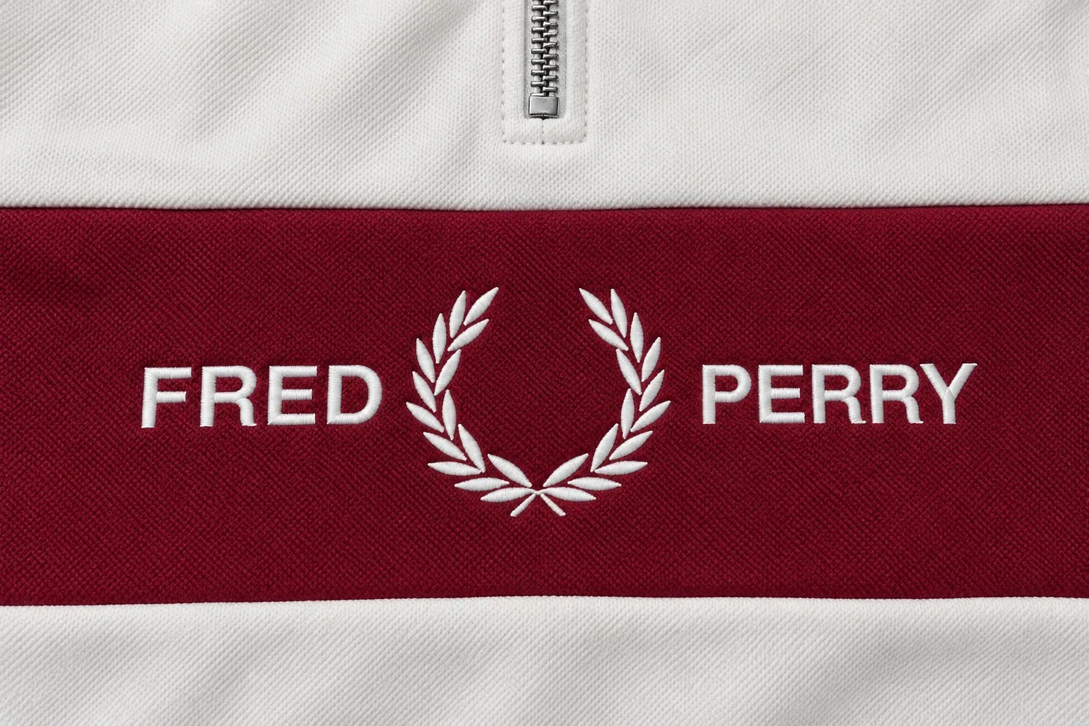 Fred Perry half zip melanz beli — slika 3