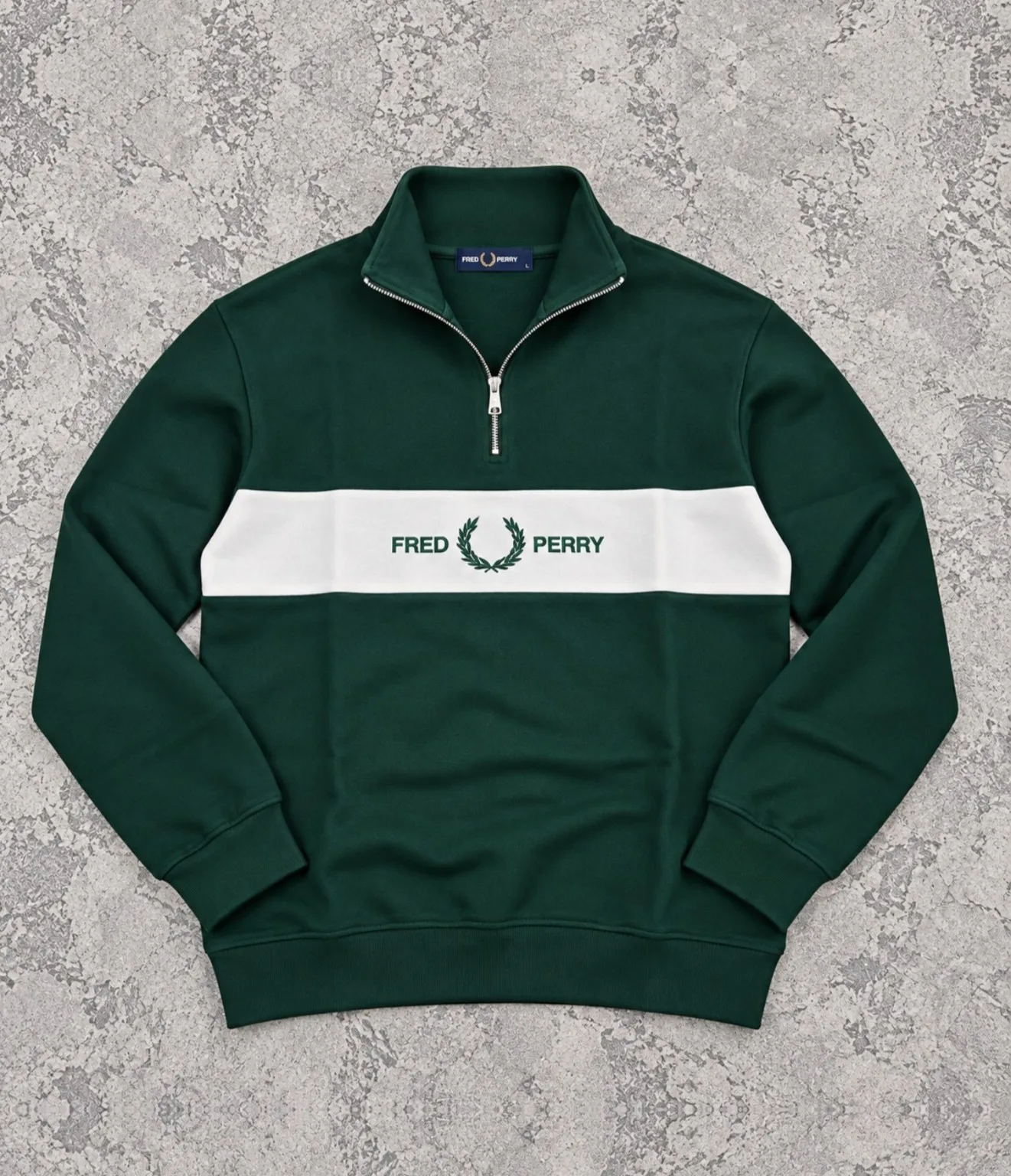 Fred Perry half zip zeleni — slika 2