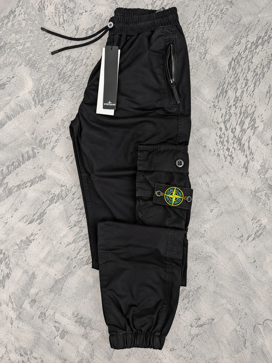 Stone Island cargo pantalone crna — slika 5